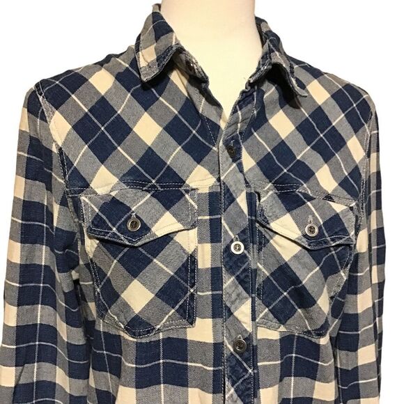Divided by H&M Blue Plaid Shirt S - Picture 2 of 9